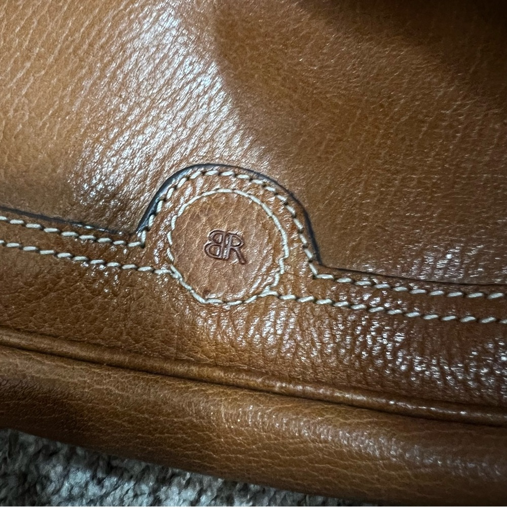 Banana Republic BR Vintage Tan Leather Buckle Detail Mini Purse - Picture 6 of 7